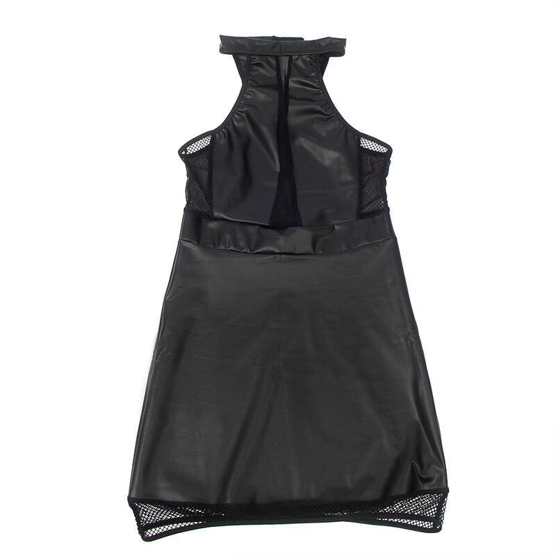 SUBBLIME - 955472 Neckholder Dress with Sheer Panels, Black, S/M