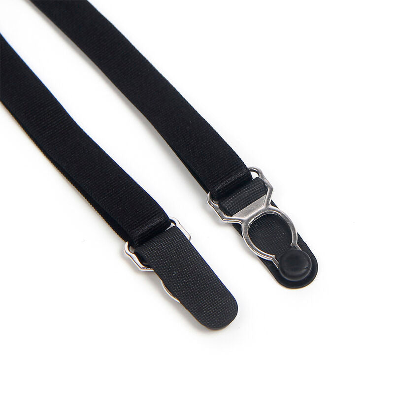 SUBBLIME - 955502 SPITZEN-BODYSUIT MIT SCHLEIFEN UND STRAPSEN SCHWARZ L/XL