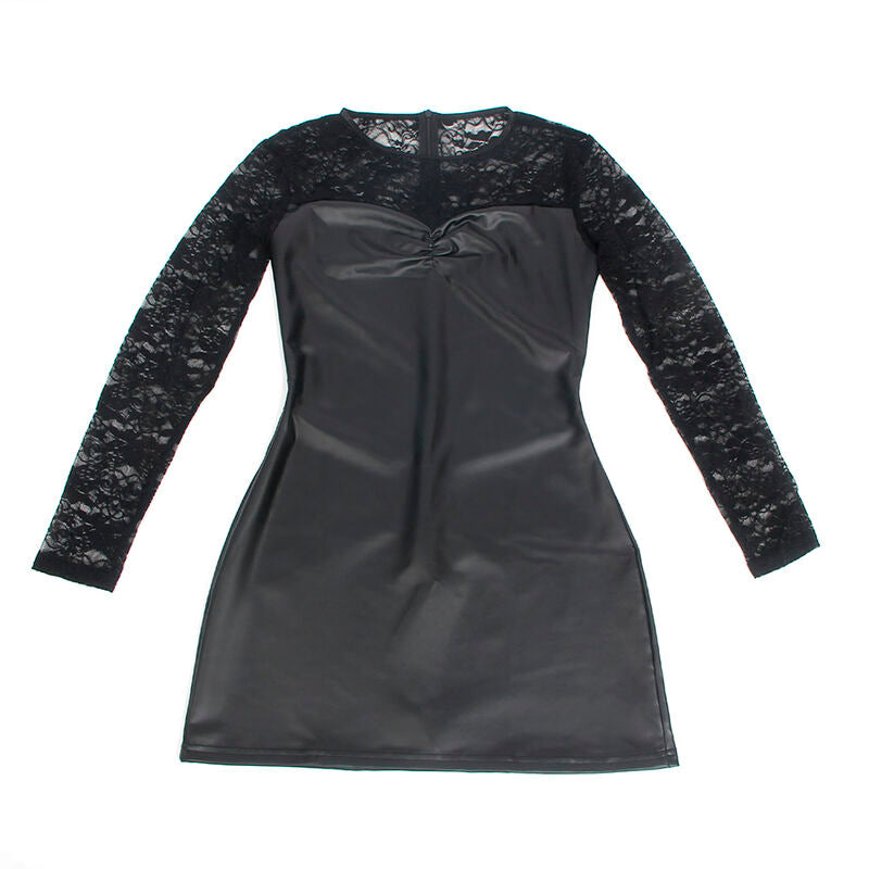 SUBBLIME - 955601 Long-sleeved dress with black lace, size L/XL