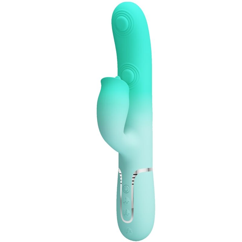 PRETTY LOVE - GIGI MULTIFUNKTIONS-RABBIT-VIBRATOR AQUAGRÜN