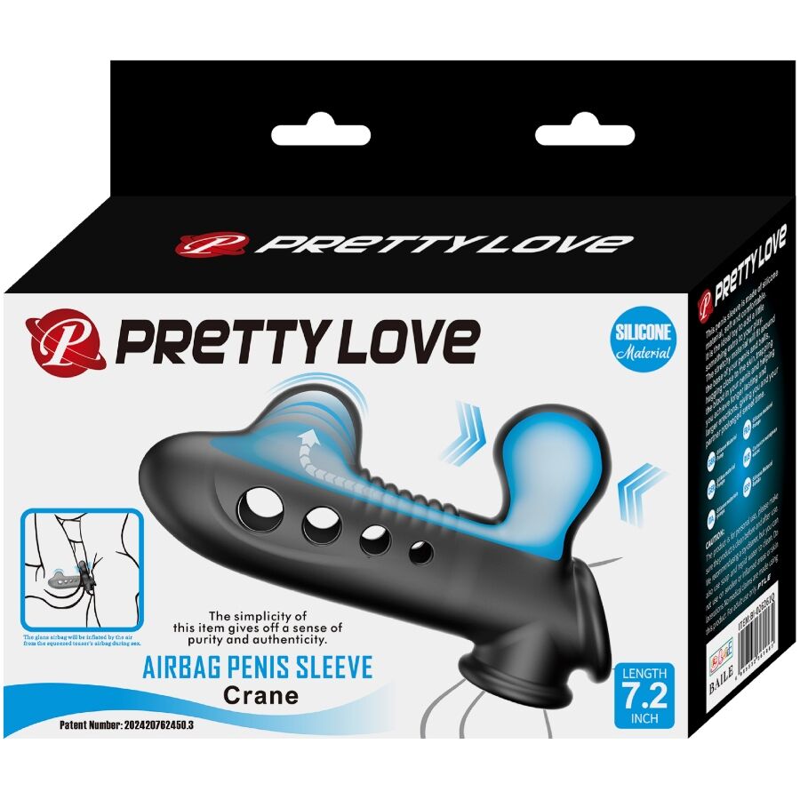 PRETTY LOVE - CRANE PENIS SHEATH WITH AIRBAG BLACK