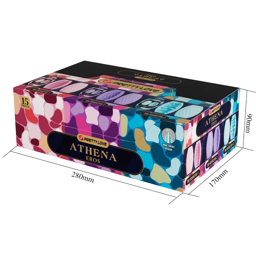 PRETTY LOVE - ATHENA EROS PACK 15 VERSCHIEDENE MÄNNLICHE MASTURBATOREN