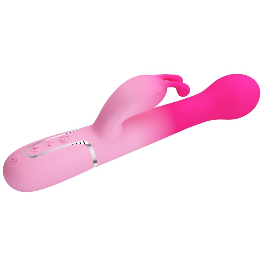 PRETTY LOVE - DEJON 3 IN 1 MULTIFUNKTIONS-RABBIT-VIBRATOR ROSA