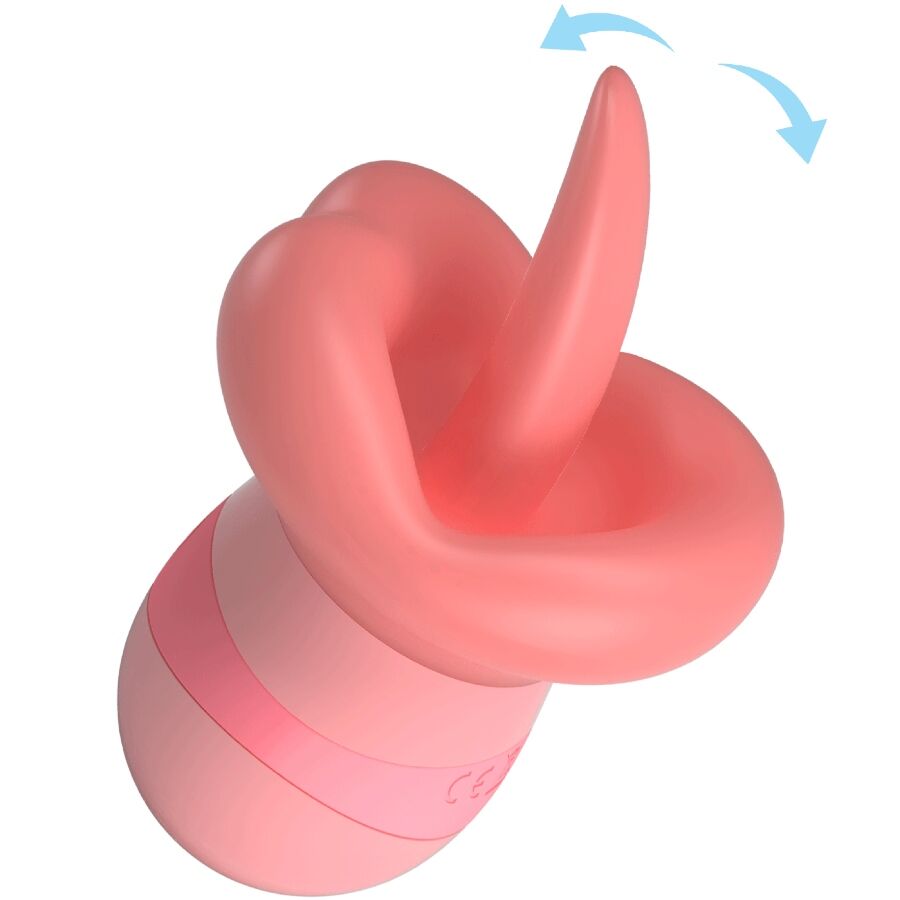 PRETTY LOVE - KYLEE TONGUE CLITORAL STIMULATOR 10 VIBRATIONS NUDE PINK