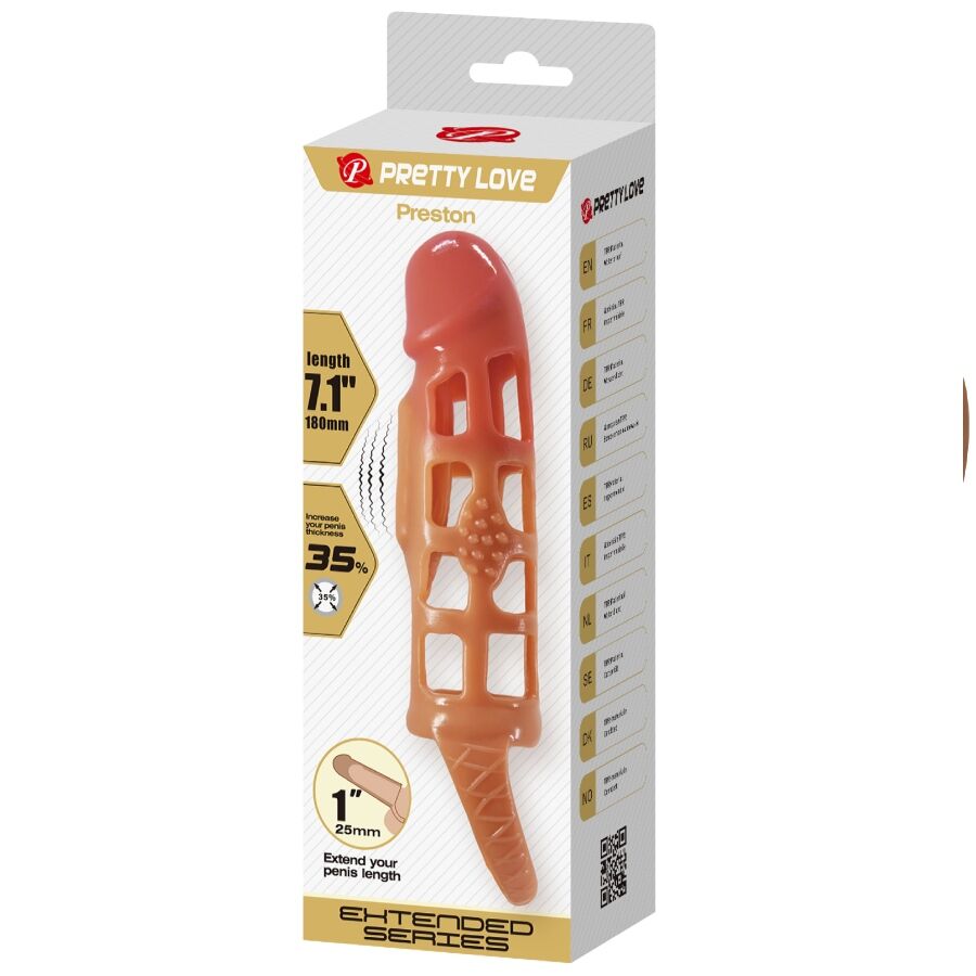 PRETTY LOVE - PRESTON VIBRANT PENIS SHELL 18 CM