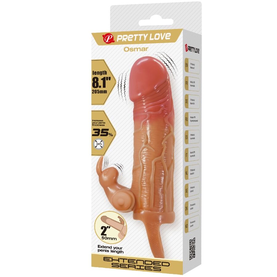PRETTY LOVE - OSMAR PENIS SHELL + VIBRATORY CLITORAL STIMULATOR
