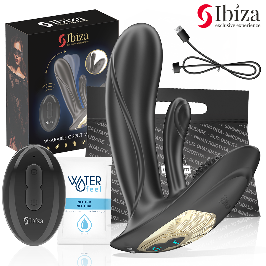 IBIZA – TRAGBARER VIBRATOR MIT G-PUNKT- UND KLITORISSTIMULATION MIT FERNBEDIENUNG