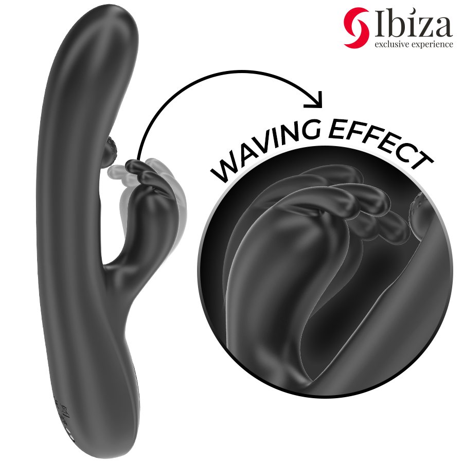 IBIZA - LEISTUNGSSTARKER RABBIT-VIBRATOR MIT MASSAGE-ROLLENPERLE