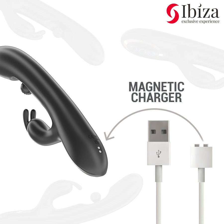 IBIZA - LEISTUNGSSTARKER RABBIT-VIBRATOR MIT MASSAGE-ROLLENPERLE