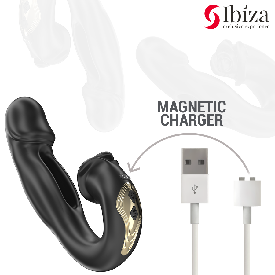 IBIZA - ROSE VIBRATOR SCHNAPPEFFEKT UND KLITORIS-STIMULATOR
