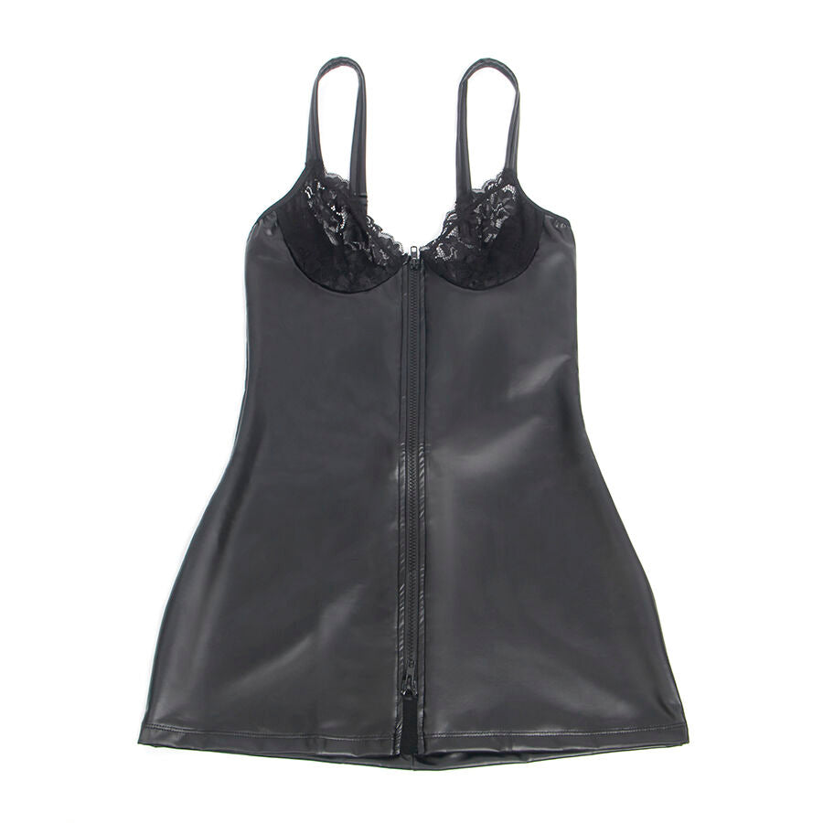 SUBBLIME - 957568 LEDERKLEID MIT REISSVERSCHLUSS SCHWARZ S/M