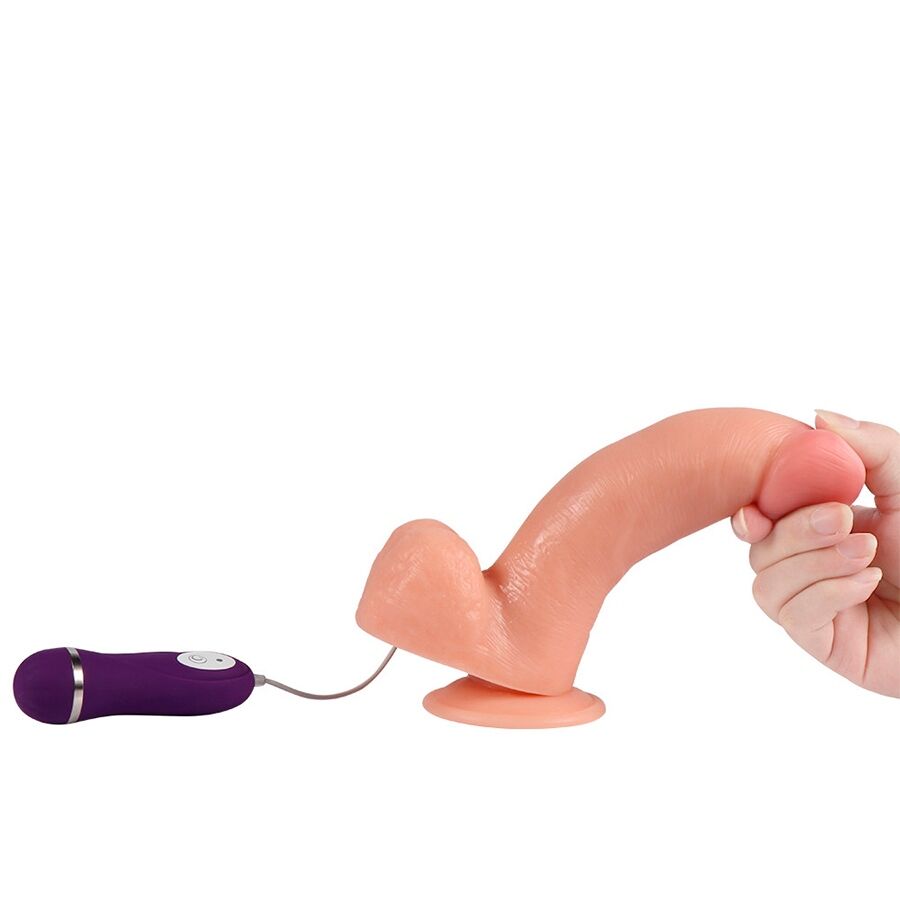 SHEQU - ADAM VIBRATORDILDO MIT FERNBEDIENUNG 21 CM