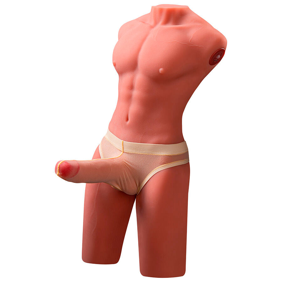 XISE - JASON HALF BODY REALISTIC MALE TORSO WITH IMPACT AND VIBRATION 55 CM