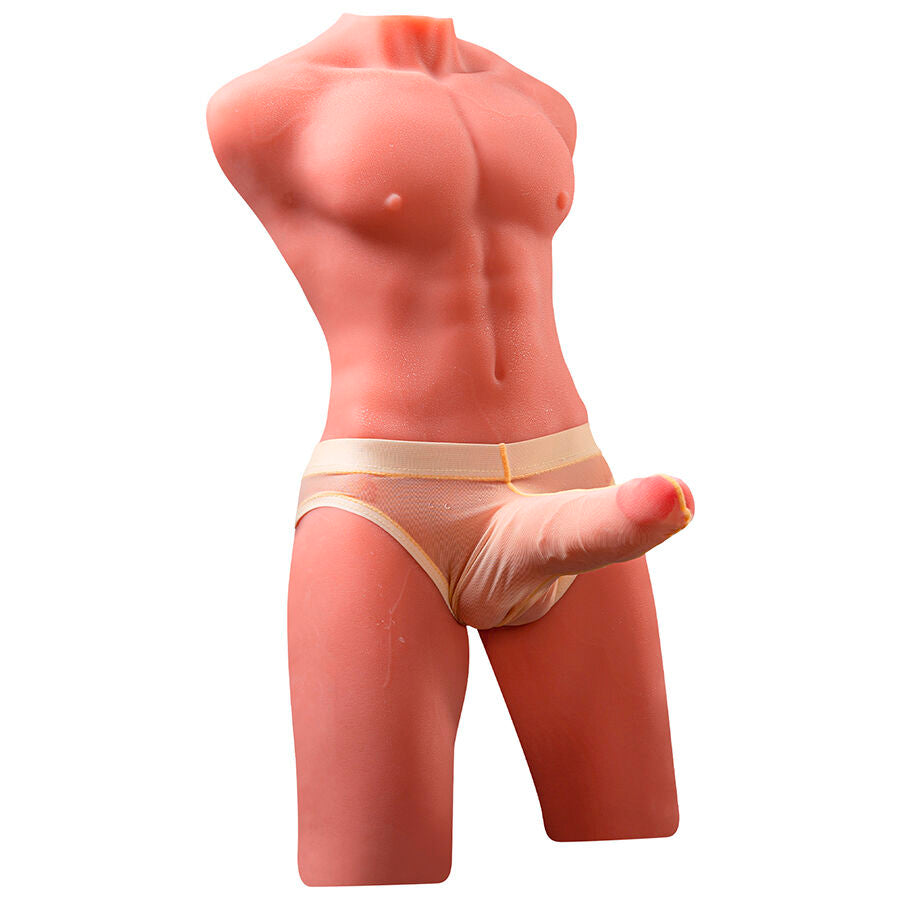 XISE - JASON HALF BODY REALISTIC MALE TORSO WITH IMPACT AND VIBRATION 55 CM