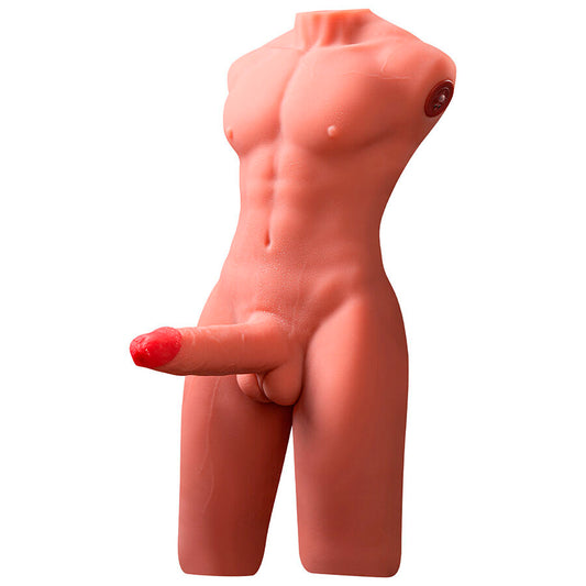 XISE - JASON HALF BODY REALISTIC MALE TORSO WITH IMPACT AND VIBRATION 55 CM
