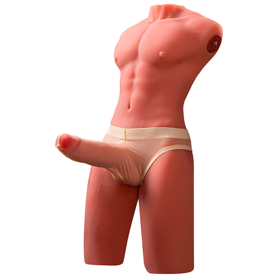 XISE - JASON HALF BODY REALISTIC MALE TORSO WITH IMPACT AND VIBRATION 55 CM