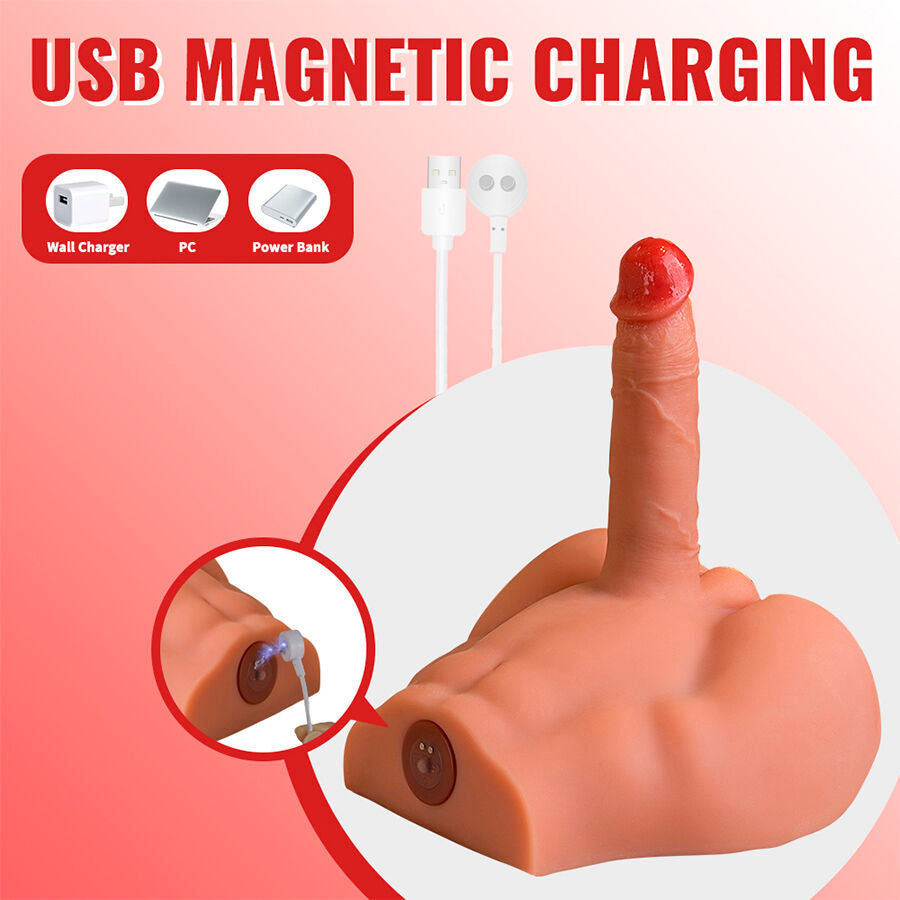 XISE - PEEL DILDO ASS REALISTIC DILDO MASTURBATOR FRONT POSITION WITH SHOCK ABSORPTION 17.5 CM