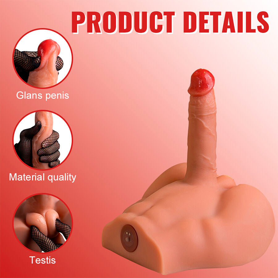 XISE - PEEL DILDO ASS REALISTIC DILDO MASTURBATOR FRONT POSITION WITH SHOCK ABSORPTION 17.5 CM