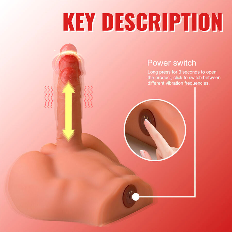 XISE - PEEL DILDO ASS REALISTIC DILDO MASTURBATOR FRONT POSITION WITH SHOCK ABSORPTION 17.5 CM