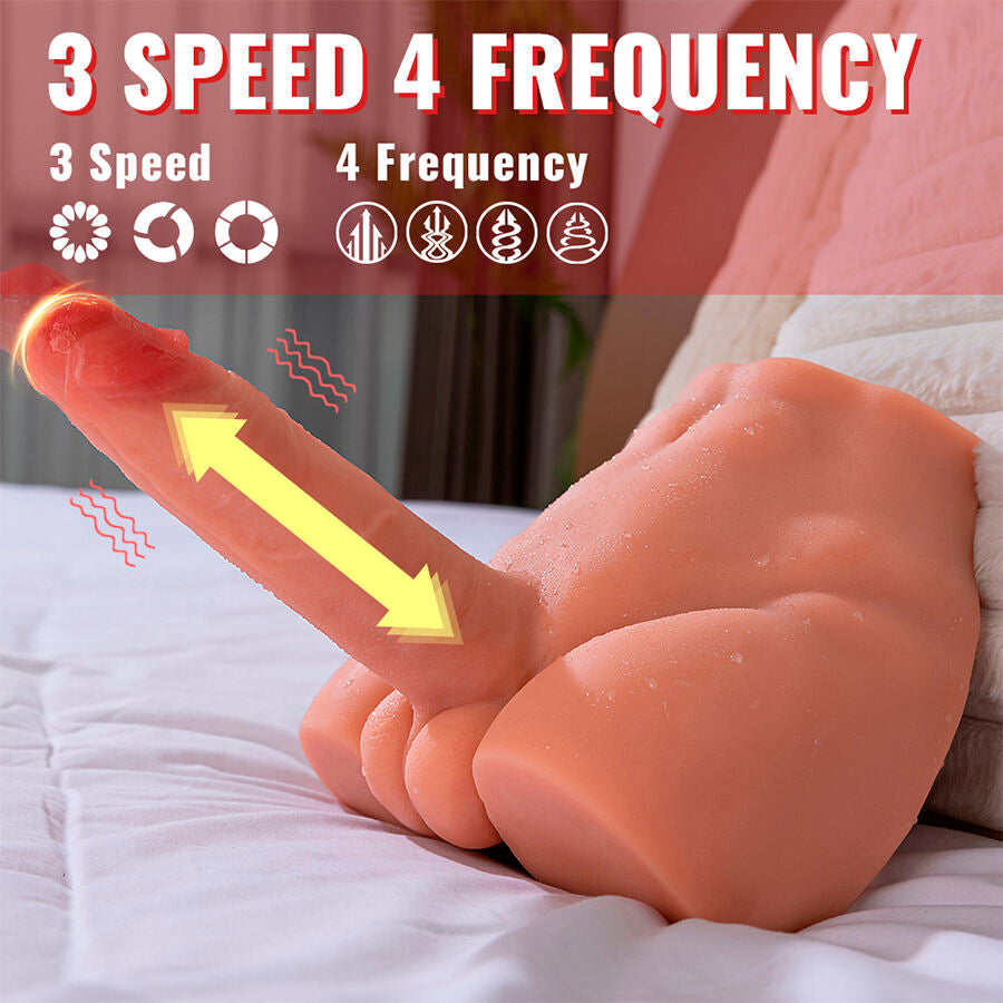XISE - PEEL DILDO ASS REALISTIC DILDO MASTURBATOR FRONT POSITION WITH SHOCK ABSORPTION 17.5 CM