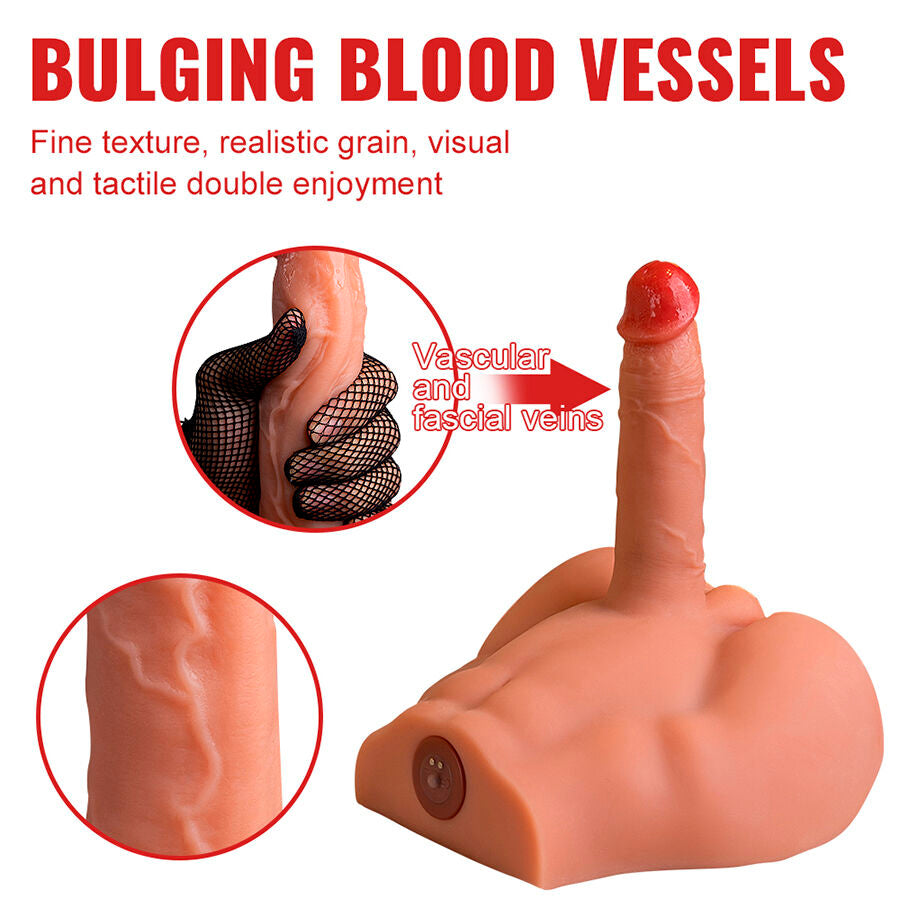 XISE - PEEL DILDO ASS REALISTIC DILDO MASTURBATOR FRONT POSITION WITH SHOCK ABSORPTION 17.5 CM