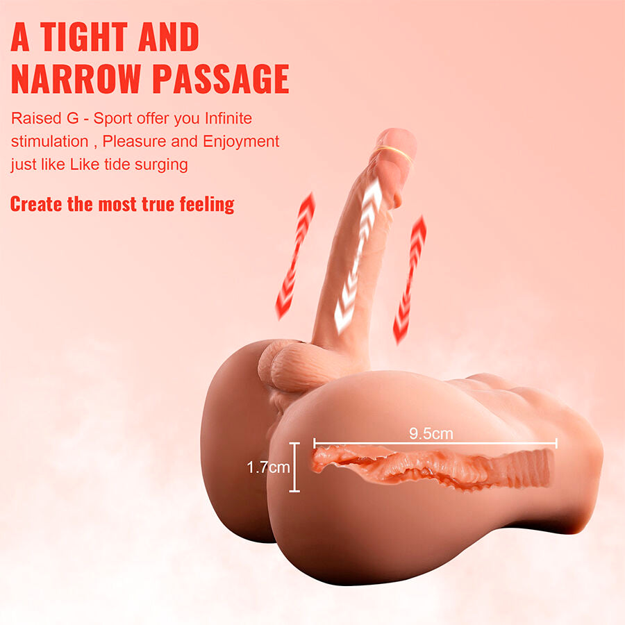 XISE - BERTLETT DILDO ASS REALISTIC DILDO AND ANUS MASTURBATOR FRONT POSITION WITH THRUSH 18 CM