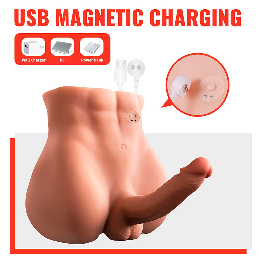 XISE - BERTLETT DILDO ASS REALISTIC DILDO AND ANUS MASTURBATOR FRONT POSITION WITH THRUSH 18 CM