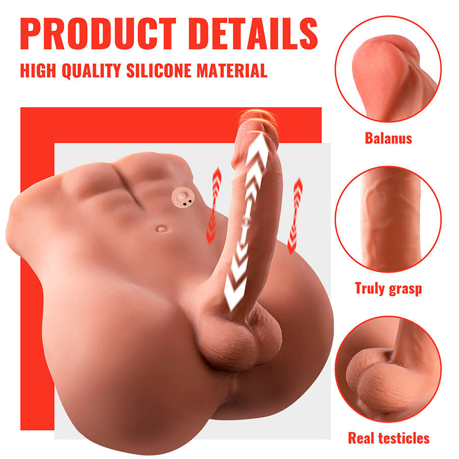 XISE - BERTLETT DILDO ASS REALISTIC DILDO AND ANUS MASTURBATOR FRONT POSITION WITH THRUSH 18 CM