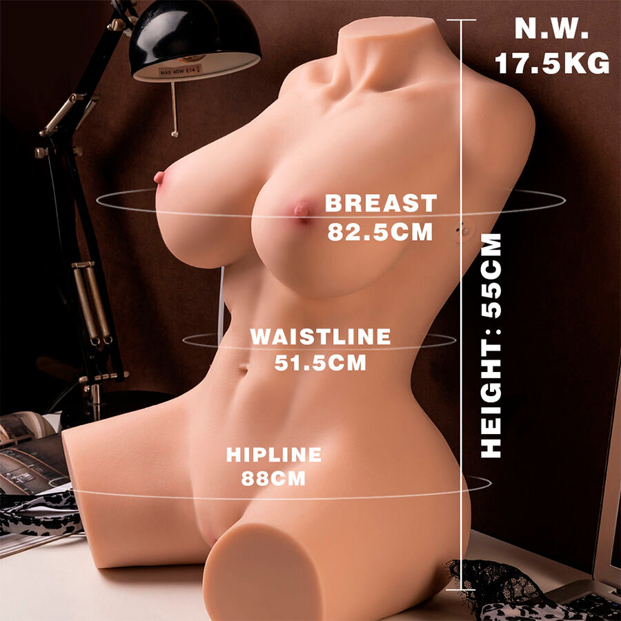 XISE - MURIEL WEIBLICHER REALISTISCHER TORSO MIT STOSSEN 55 CM