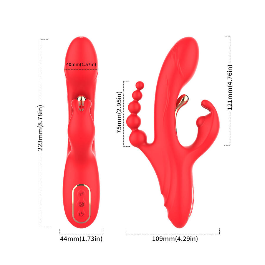 ARMONY - G-PUNKT- UND KLITORIS-STIMULATOR-VIBRATOR ROT