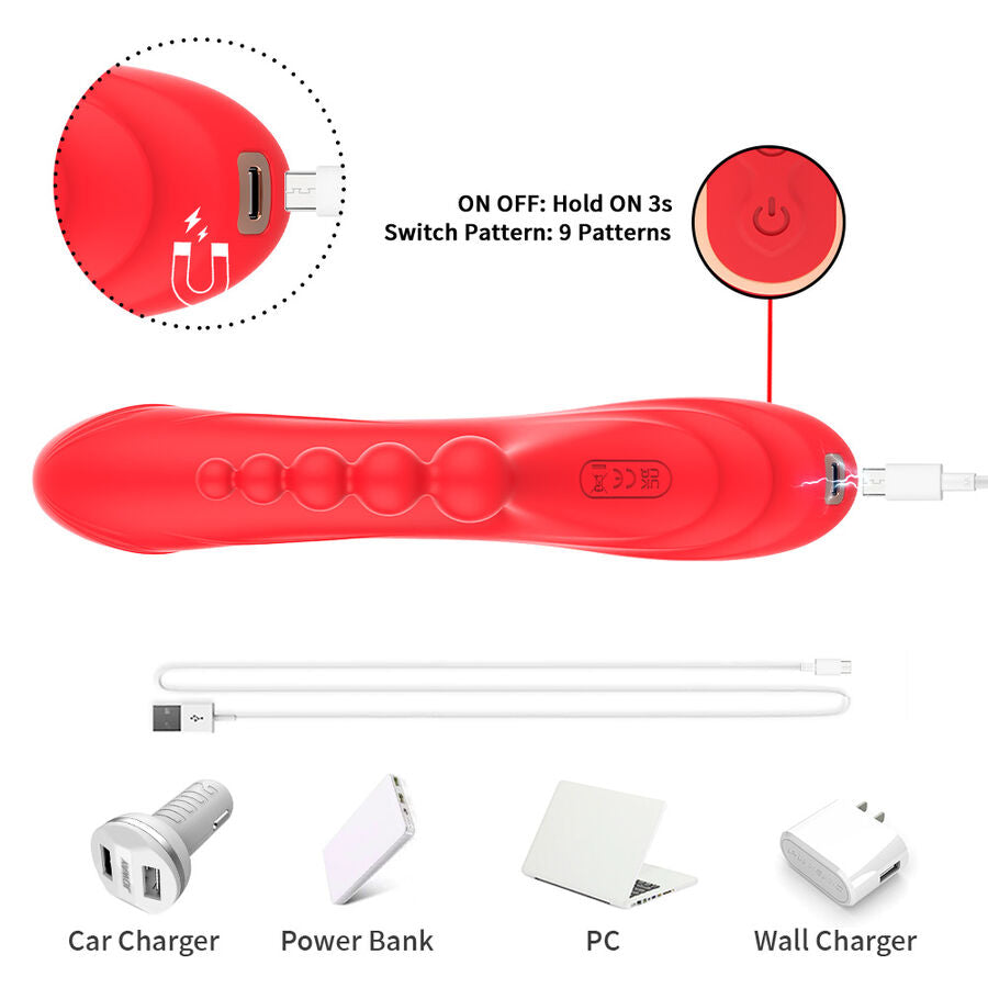 ARMONY - G-PUNKT- UND KLITORIS-STIMULATOR-VIBRATOR ROT
