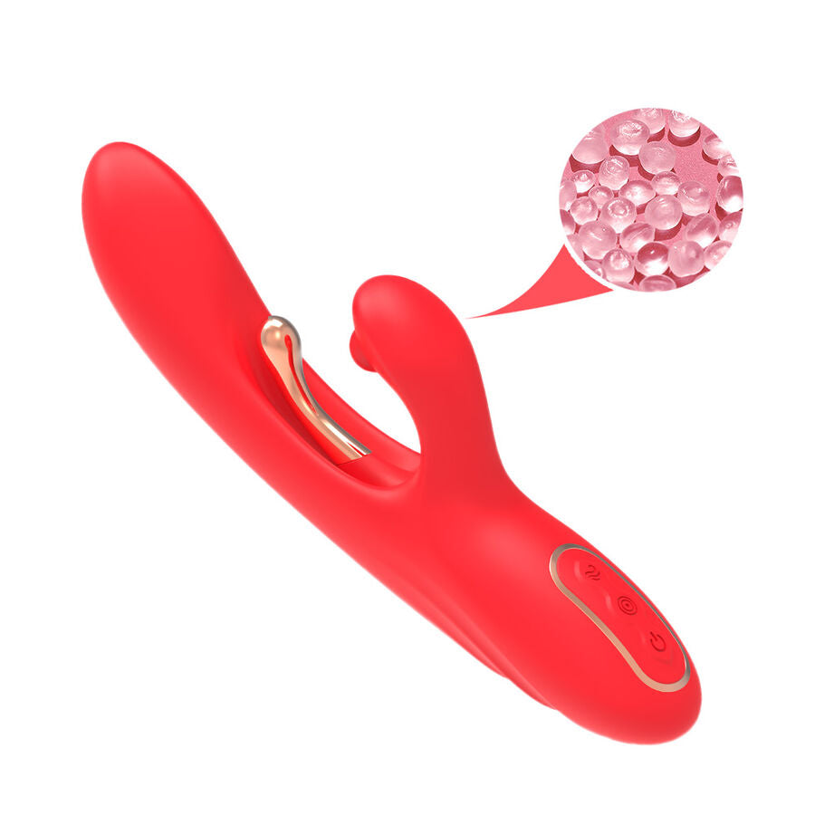ARMONY - G-PUNKT- UND KLITORIS-STIMULATOR-VIBRATOR MIT OSZILLIERENDER ZUNGE ROT