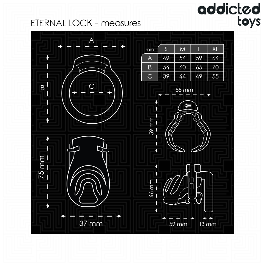 ADDICTED TOYS LOCKED - ETERNAL LOCK PENISKÄFIG 9 CM