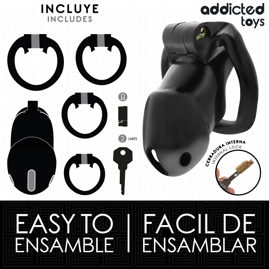 ADDICTED TOYS LOCKED - MINDNIGHT CELL PENIS CAGE 4.2 CM SIZE M