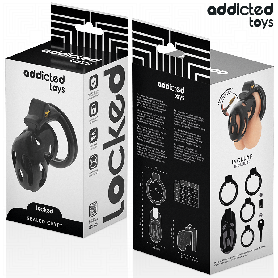 ADDICTED TOYS LOCKED - SEALED PENIS CAGE 8 CM