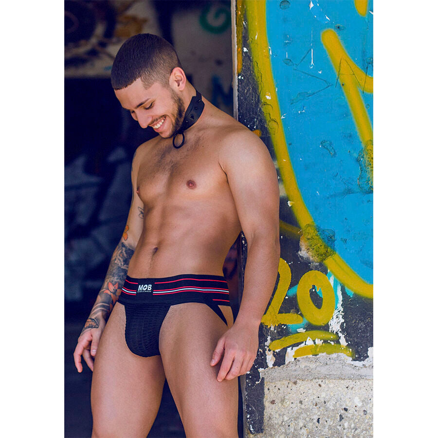 MOB - KLASSISCHER SCHWARZER TANGA GRÖSSE L