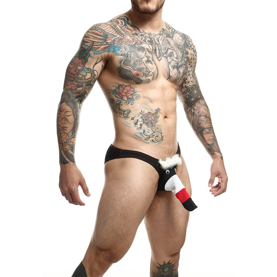 MOB - SCHWARZER TOUCAN-BADEANZUG, GRÖSSE L