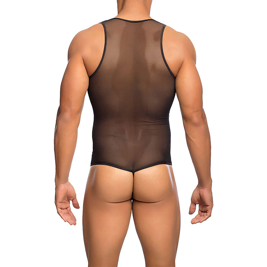MOB - TRANSPARENTER SCHWARZER BODYSHEER GRÖSSE L/XL