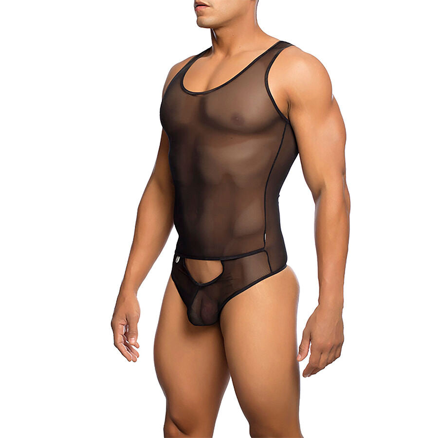 MOB - TRANSPARENTER SCHWARZER BODYSHEER GRÖSSE L/XL