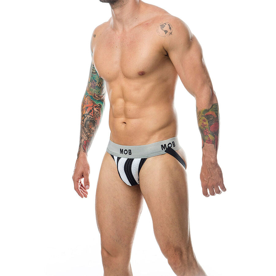 MOB - CLASSIC STRIPE WEISSER JOCK GRÖSSE L