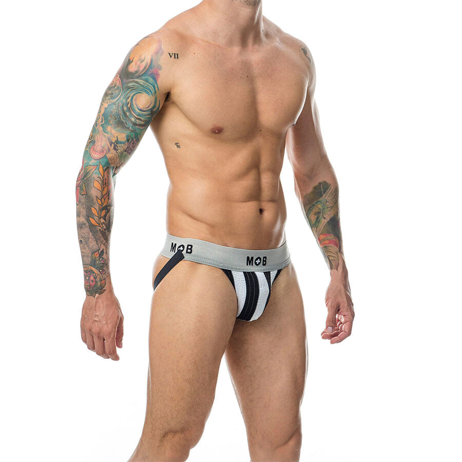 MOB - CLASSIC STRIPE WEISSER JOCK GRÖSSE L