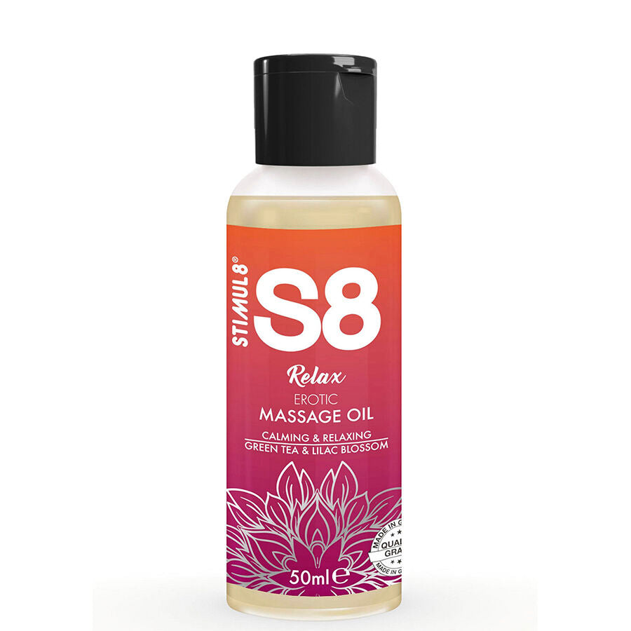 STIMUL8 - S8 RELAX EROTISCHES MASSAGEÖL GRÜNER TEE 50 ML