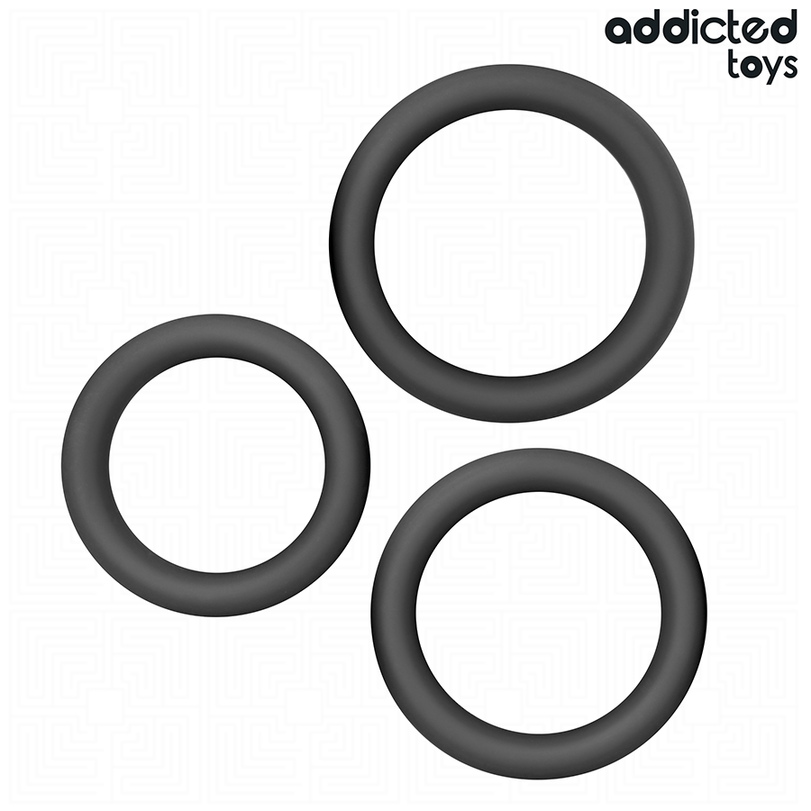 ADDICTED TOYS - SET AUS FLACHEN SILIKONRINGEN