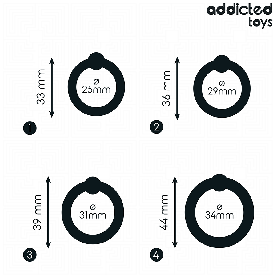 ADDICTED TOYS - SET AUS DRUCKRINGEN AUS SILIKON