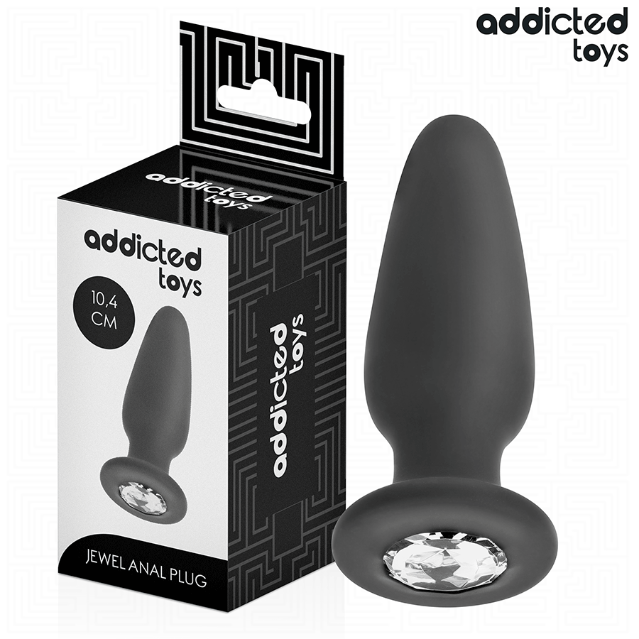 ADDICTED TOYS - ANAL PLUG MIT JUWEL GRÖSSE M 10,4 CM