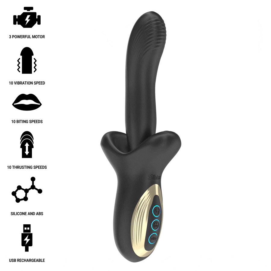 IBIZA – POWERFUL VIBRATOR WITH THRUSH AND BITE EFFECT