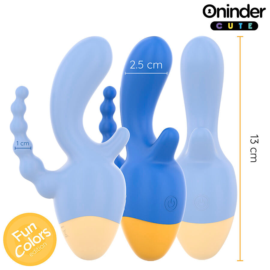 ONINDER CUTE - LOVE 3 SOME TRIPLE VIBRATOR - FREE WORLDWIDE APP