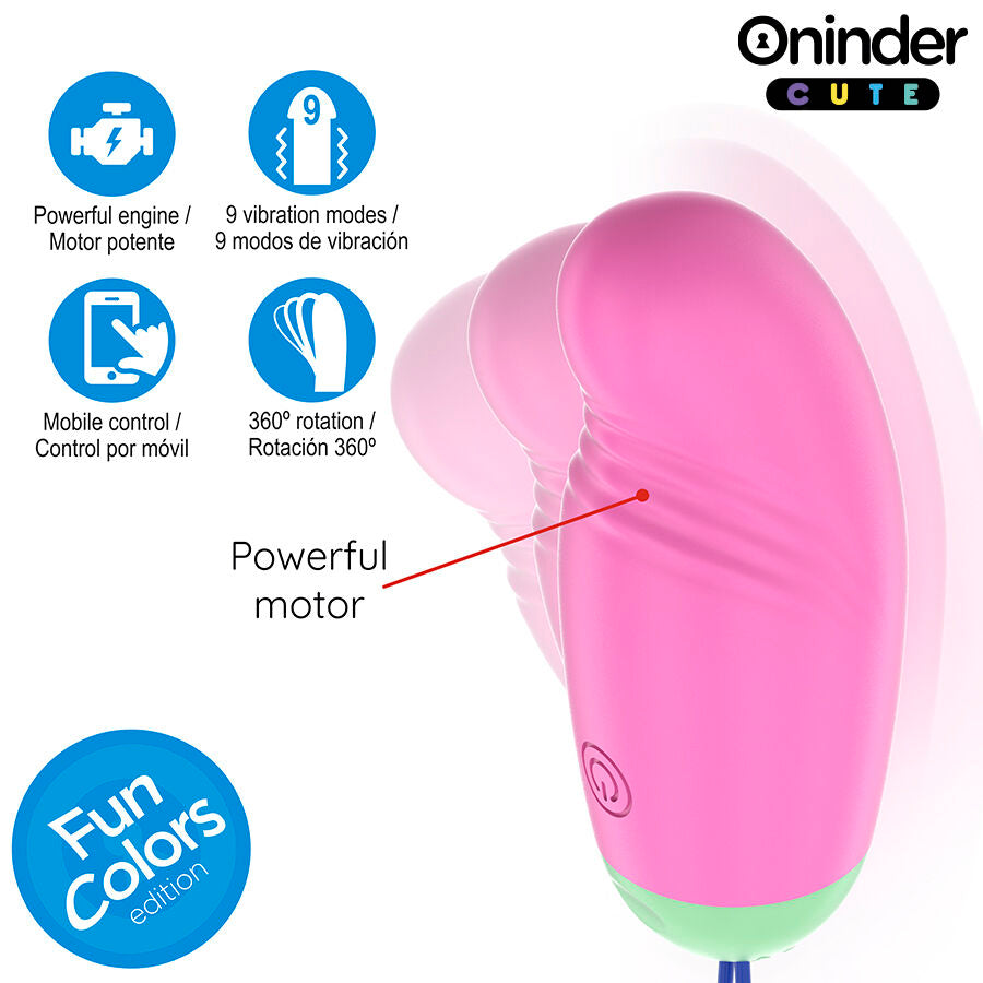 ONINDER CUTE - LOVE PLEASURE VIBRO-ROTATING EGG 360° SILICONE - FREE WORLDWIDE APP