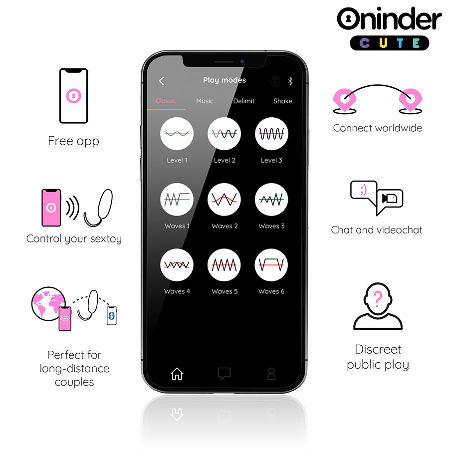 ONINDER CUTE - LOVE PLEASURE VIBRO-ROTATING EGG 360° SILICONE - FREE WORLDWIDE APP