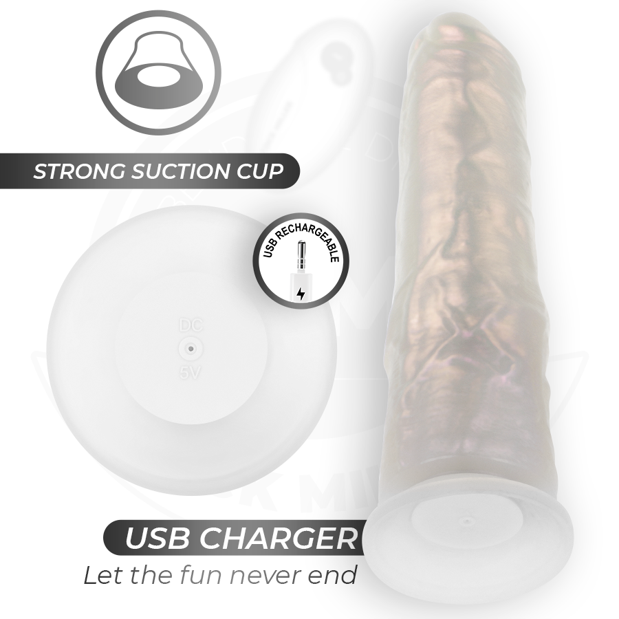 COCK MILLER - DILDO WITH SUCTION CUPS, LIGHTS AND VIBRATION WITH REMOTE CONTROL WHITE 20.5 CM